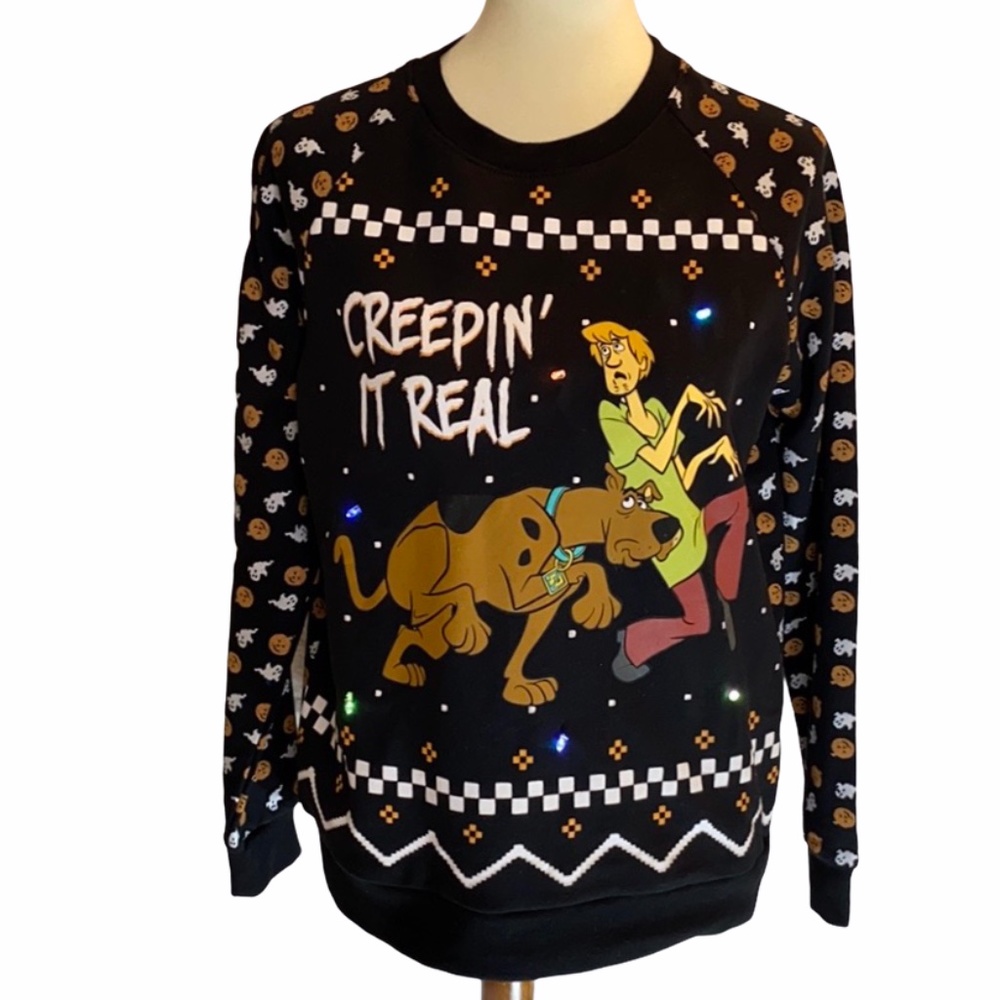 Scooby Doo Lighted Halloween Sweatshirt NWT